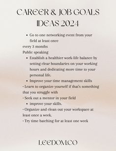 #Careergoals #jobgoals #jobideas #2024goals Week Routine, Job Goals, Mindfulness Journal Prompts, Goals Ideas, Working Girls, Financial Wealth, Passion Quotes, Healing Journaling, Job Advice