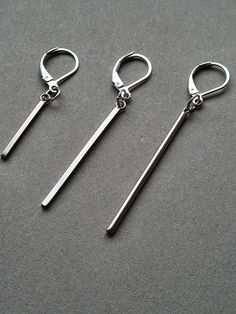 One stick dangle stick earring male stick dangle stick long earring men stick earring men Stick earring unisex long stick dangle bar dangle. Stick No.1 length 2.4 Inches ( 60 mm ), Drop length 1.7 Inches ( 43 mm ), bar is round Stick No.2 length 2.2 Inches ( 56mm ) Drop length 1.5 Inches ( 38 mm ), bar is is angular Stick No.3 length 1.6 Inches ( 40 mm ) Drop length 0.9 Inches ( 22 mm ), bar is is angular Long Earring, Stick Earrings, Long Earrings, Star Fashion, No. 2, Small Gifts, Favorite Jewelry, Jewelry Earrings Dangle, Really Cool Stuff