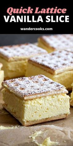 quick and easy vanilla slice recipe that is perfect for breakfast or dessert with only three ingredients