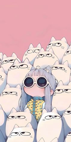 Lockscreen Illustration, White Cat Wallpaper, Cat Cartoon Drawing, Lockscreen Wallpaper Iphone, Wallpaper Iphone Lockscreen, 캐릭터 드로잉, Cool Wallpapers Art, Anime Artwork Wallpaper, White Cats