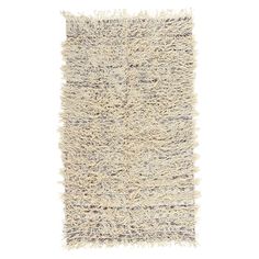 a white rug with fringes on the top and bottom, against a white background