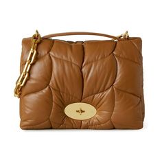 Mulberry softie quilted leather shoulder bag in tobacco brown at nordstrom. #mulberry #bags Mulberry Bag Alexa, Alexa Bag, Mulberry Alexa, Brown Handbags, Mulberry Bag, Leather Pattern, Bag Handle, Softies