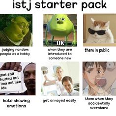 Istj Aesthetic Pictures, Istj Memes So True, Istp Personality Funny, Personality Starter Pack, Mbti Personality Funny, Isfj Personality Aesthetic