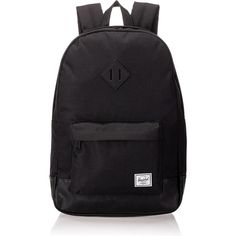 Featuring a timeless diamond shaped accent, the heritage backpack offers a functional design and a fine regard for detail. Fully lined with Herschel Supply's signature coated polyester fabric Interior sleeve pocket can hold up to a 15" laptop. Classic Black Backpack, Classic School Backpack, Classic Standard Backpack With Functional Pockets, Classic Nylon Backpack For Outdoor, Classic Outdoor Nylon Backpack, Classic Black Outdoor Backpack, Classic Black Backpack For Outdoors, Classic Black Nylon Backpack, Classic School Backpack With Pockets