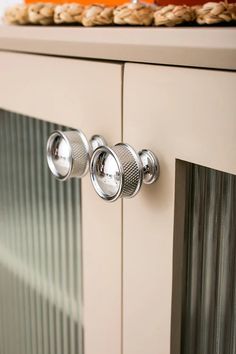 Polished Chrome Knurled Cabinet Door Knob Chrome Cabinet Hardware, Chrome Cabinet, Modern Hardware, Walnut Cabinets, Cabinet Makeover