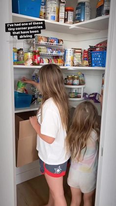 This small corner pantry is my least favorite thing in my home! Haha (first world probs I know) but I feel like it’s so much more useful now! Getting all my appliances off the counters and in here was amazing!! I did add a fruit/veggie basket to the counter and I don’t buy a lot of canned goods. What I do have is in our over flow in the mudroom closet along with the dog food etc. Snack baskets are on the bottom where kids can grab it. #pantry #pantryorganization #organization #diypantry #diy #ki Small Corner Pantry, Veggie Basket, Mudroom Closet, Corner Pantry, Pantry Makeover, Canned Goods, Diy Countertops, Diy Building