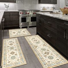 Boho Kitchen Floor Mat Set 3 Pieces 20"x32"+20"x48"+20"x59" Non Slip Vintage Boho Rugs Floor Carpet Kitchen rugs added an attractive vintage bohemian chic designs with a distressed appearance for understated elegance and contemporary touch to your room, is a traditional must-have for your home. If you're looking area rugs runner to bring an exotic and elegant feel to your home, you should consider this elegantly chic pattern super soft faux wool throw rugs. Can also be great choice for Mothers d Rugs In Kitchen Ideas, Kitchen Rug Ideas, Boho Kitchen Rug, Farmhouse Kitchen Rugs, Kitchen Rugs Ideas, Boho Runner Rug, Kitchen Rugs Washable, Kitchen Rug Runner, Anti Fatigue Kitchen Mats