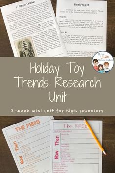 holiday toy research unit for kids with text overlay