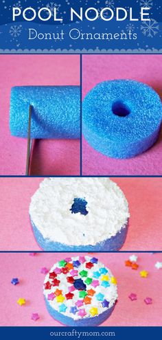 how to make a pool noodle donut ornament