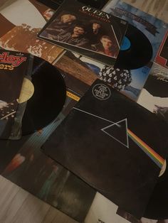 the album cover art for pink floyd's dark side of the moon is shown