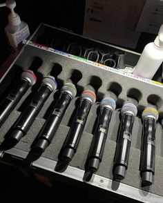 there are many microphones in the case