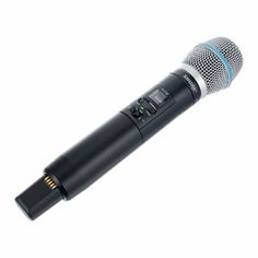 an electronic microphone on a white background