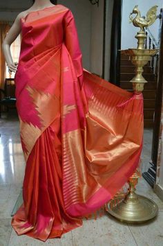 South Indian Bride Saree, Drape Sarees, Kota Silk Saree, Saree Floral, Silk Saree Kanchipuram, Modern Saree, Traditional Indian Dress, Wedding Silk Saree