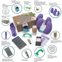 the contents of a travel kit are shown in this graphic above it's description