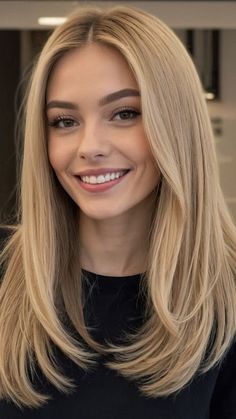 Haïr Cut For Fine Hair, Hair Cuts Girls Medium, Medium Haircut With Long Layers, Medium Length Haircut Fine Hair Straight, Medium Hair Cuts Idea, Haïr Cut Ideas For Straight Hair, Haïr Cut For Women, Straight Hair Haircuts Women, Haïr Cut Straight Hair