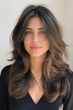 90s blowout 2024 Haircut Women, Women Layered Haircut Long, Haircut Style For Women 2024, Long Hair Length Haircut, Haïr Cut For Women Medium, Blowout For Wedding, Wedding Hairstyles Layered Hair, 90s Haircuts For Women, 90s Wispy Layered Hair