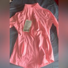 Size 4, Grand New,With Tags, Never Worn Fitted Casual Outerwear For Light Sports, Fitted Moisture-wicking Outerwear For Spring, Lululemon Pink Define Jacket, Pink Define Jacket, Lululemon Pink, Define Jacket, Lululemon Jacket, Pretty Stuff, Suit Jackets