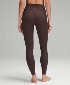 When feeling nothing is everything. Powered by Nulu fabric, this ribbed version of our lululemon Align pants feels weightless and buttery soft. Designed for Yoga. Full length intended to sit at ankle. Hidden waistband pocket fits a card or key, and won't get in your way. This collection's great for low-impact workouts like yoga or whenever you want to feel really, really comfortable. Brown Lululemon Leggings, Lulu Lemon Leggings, Xmas 2024, Lulu Leggings, Brown Leggings, Boo Basket, Fall Leggings, Lululemon Align Pant, Ribbed Leggings