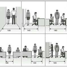 the instructions for how to sit at a desk in front of a man and woman