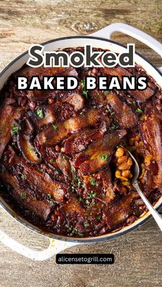 Smoked Baked Beans. New England Baked Beans, Smoked Baked Beans Recipe, Smoked Baked Beans, Smoked Jalapeno, Coquille St Jacques, Tangy Bbq Sauce, Smoked Bacon, Dried Beans