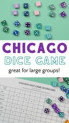 the chicago dice game is great for large groups to practice their numbers and counting skills