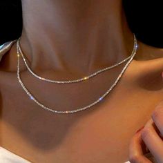 New In Box Sterling Silver Rhinestone Shine Necklace Silver Necklaces Wedding, Simple Jewelry Silver Classy, Hocoming Jewelry, Necklace For Formal Dress, Matric Dance Jewellery, Silver Rhinestone Jewelry, Silver Jewelry With Black Dress, Silver Jewellery For Prom, Silver Homecoming Jewelry