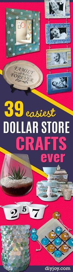 dollar store crafts with the title 39 easy dollar store crafts ever