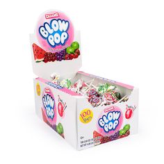 an open box of gummy pop on a white background