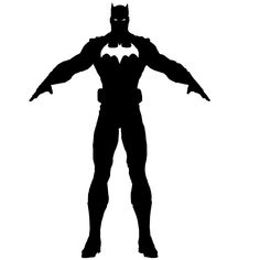 the silhouette of a batman standing with his arms spread out and hands outstretched in front of him