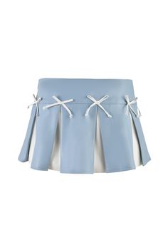 LAMBRETTA MINI SKORT - BLUE : BABY BLUE Ppg Bubbles, Twin Halloween, Twin Halloween Costumes, Shorts Low Rise, Blue Skirts, Navy Blue Skirt, Blue Mini Skirt, I Am Gia, White Bow