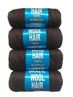 LY 4pcs Brazilian Wool Hair Yarn for Braiding& Senegalese Twisting Wool Hair Attachment Knitting Hair Braids Coffee Brazilian Wool, Hair Yarn, Hair Braids, Wool Yarn, For Hair, Hair Pins, Braided Hairstyles, Hair Hair, Braids