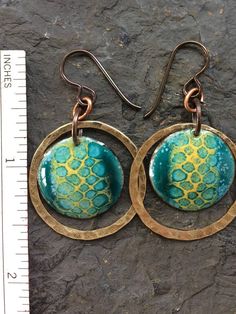 Enamel jewelry/Copper/Brass enamel Earrings/Nature Art/Dangle Enamel Jewellery, Earrings Nature, Silver Wedding Jewelry, Enameled Copper, Paper Jewelry, Jewelry Images