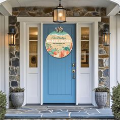 Kate McEnroe New York Personalized Beach House Door Sign, Coastal Welcome Wood Entry Hanger 12 (Round)Door HangersPMH58 - 12.2460822 Wood Entry Door, Wood Printing, Wood Entry Doors, Wooden Welcome Signs, Soft Coral, House Doors, East Hampton, Soft Corals, Entry Door