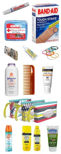 many different types of hair care products on a white background