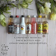 the bottles are all different sizes and colors