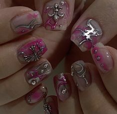 Fake Nails Designs, Duck Nails, Doodle Art Drawing, Really Cute Nails, Funky Nails, Cool Nail Designs, Swag Nails, Fake Nails