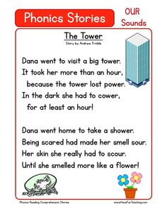 an english worksheet with the words phonics stories