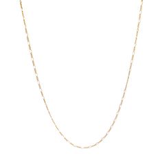 Elevate your jewellery collection with our Gold-Filled Figaro Chain Necklace, a timeless piece that blends traditional elegance with modern versatility. Featuring the classic Figaro design with alternating longer and shorter links, this chain is perfect for wearing solo for a minimalist look or layering with other pieces for added style. Its flexible design makes it an ideal base for small pendants, offering a sophisticated yet effortless touch to any outfit. 14k gold-filled (hypoallergenic and tarnish-resistant)  Care Note: While gold-filled jewelry offers enhanced durability compared to gold plating, for long-lasting brilliance, we recommend removing your pieces before swimming in the ocean, pool, or hot tub. To keep your jewelry sparkling, gently clean it with a soft-bristle toothbrush Gold Figaro Chain, Ocean Pool, Swimming In The Ocean, Small Pendants, Figaro Chain Necklace, Stocking Fillers For Her, Forever Jewelry, Figaro Chains, Figaro Chain