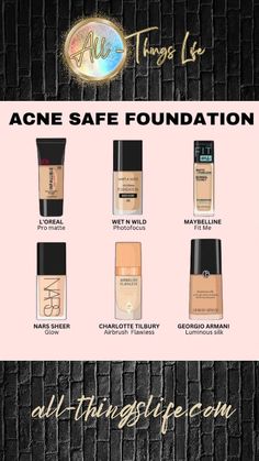 Your Guide to 6 Acne-Safe Foundations for Radiant Skin. Acne-safe foundations, Clear complexion, Skin-friendly makeup, Non-comedogenic beauty, Blemish-free coverage, Dermatologist-approved, Sensitive skin foundation, Gentle on skin, Flawless finish, Makeup for acne-prone skin, Foundation recommendations, Beauty for troubled skin, Acne-friendly cosmetics, Skin-loving formulas, Best foundations for acne Foundation Acne Prone Skin, Best Foundation For Acne, Foundation For Sensitive Skin, Regular Skin Care Routine, Face Mapping Acne, Sensitive Acne Prone Skin, Acne Makeup, Best Foundations, Bad Acne