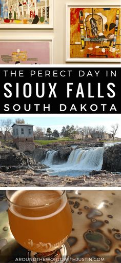 the perfect day in soufx falls, south dakota with text overlaying