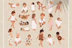 an image of people that are in the shape of different types of babies and toddlers