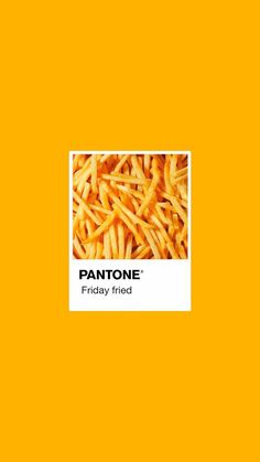 an advertisement for pantone's friday fried french fries