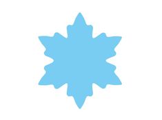 a blue snowflake is shown in the shape of a star on a white background