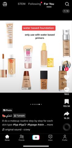 Best Water Based Foundation, Water Based Makeup Routine, Water Based Concealer, Silicone Vs Water Based Makeup, Water Based Makeup Products, Makeup Manifestation, Water Based Makeup, Water Based Foundation, Makeup Favs