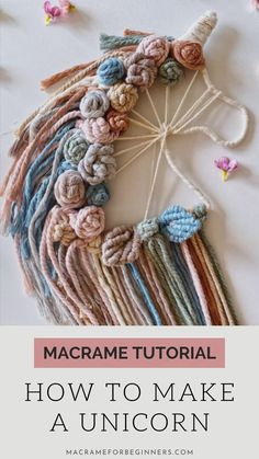 Macrame Unicorn Wall Hanging Macrame Unicorn, Crochet Wall Hanging Patterns, Unicorn Tutorial, Easy Diy Macrame, Macrame For Beginners, Macrame Wall Hanging Tutorial, Easy Macrame