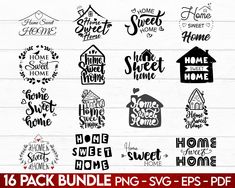 16 home sweet home svg bundle