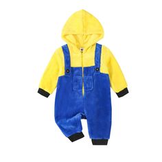 PRICES MAY VARY. 👀【MATERIAL】: 100% High quality polyester blend. High quality toddler baby girl boy Halloween costume, cute, soft and safe, stretchy, fuzzy and warm, comfortable and breathable. Cool Halloween gift to send your little one. 👀【OCCASION】: Perfect toddler baby boy girl Halloween outfits, go to party, indoor wear, Halloween wear and take photo. Great toddler Halloween costume for baby girls boys. Best gift for your little one. 👀【SIZE】: Multiple sizes 6-12 Months, 12-18 Month,18-24 Minion Halloween, Minion Costumes, Toddler Baby Boy, Girl Halloween Costume, Toddler Jumpsuit, Girls Halloween Outfits, Zipper Jumpsuit