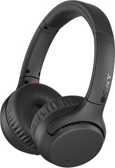 the sony headphones are black and have bluetooths on it's ears