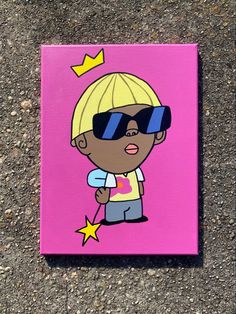 Cartoon Paintings Easy, Cartoon Canvas Art, Disney Pop Art, Pink Canvas Art, Colorful Canvas Art, Fairly Odd Parents, Odd Parents, Paint Brush Art, Canvas Drawing