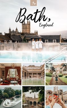 a collage of photos with the words bath england